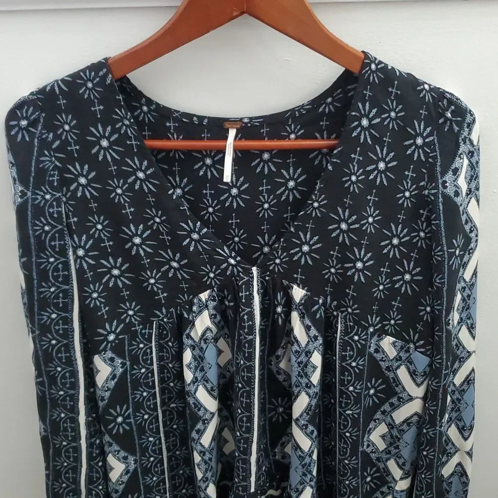 Free People Down By The Bay Tunic Bohemian Size XS